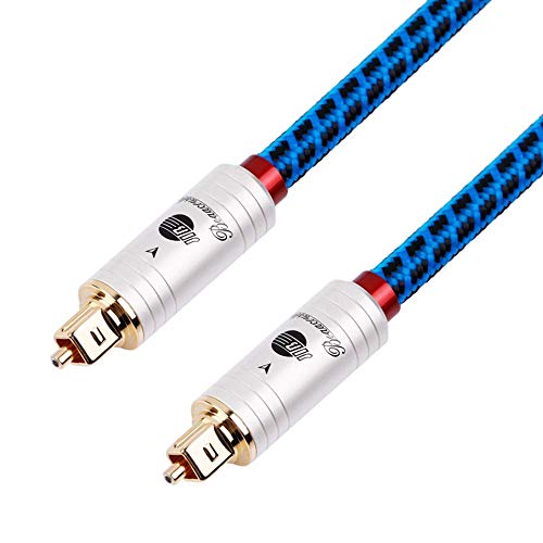 JIB Boaacoustic Blueberry Series Optical Toslink HiFi Digital Signal Cable, Toslink Cable Male to Male (S/PDIF) - 16.4ft/5M