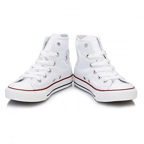 Converse Chuck Taylor All Star Canvas High Top Sneaker, Optical White, 10.5 M US Little Kid4
