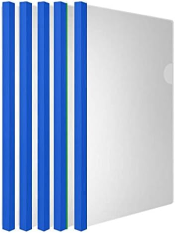 Plastic File Folder 10mm Sliding Bar Report Covers, 40 Sheet Capacity, Transparent Resume Presentation File Folders Organizer Binder for A4 Size Paper, 10 Pcs