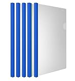 Plastic File Folder 10mm Sliding Bar Report Covers, 40 Sheet Capacity, Transparent Resume Presentation File Folders Organizer Binder for A4 Size Paper, 10 Pcs