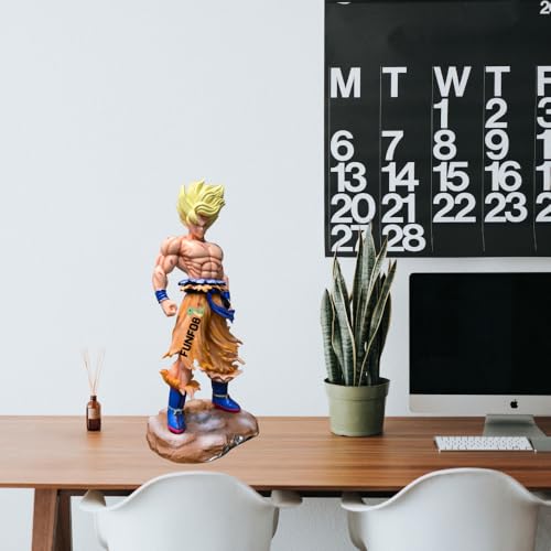 Image of FUNFOB Action Figure Height-23cm Collectible for Anime Fans PVC Multicolour | Go-k on Stone -Yellow Orange