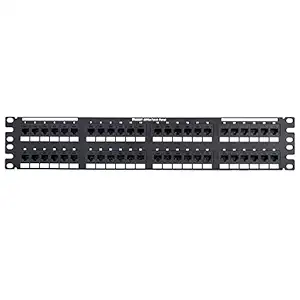 Panduit DP485E88TGY Category-5E 48-Port Flat Punchdown Patch Panel, Black
