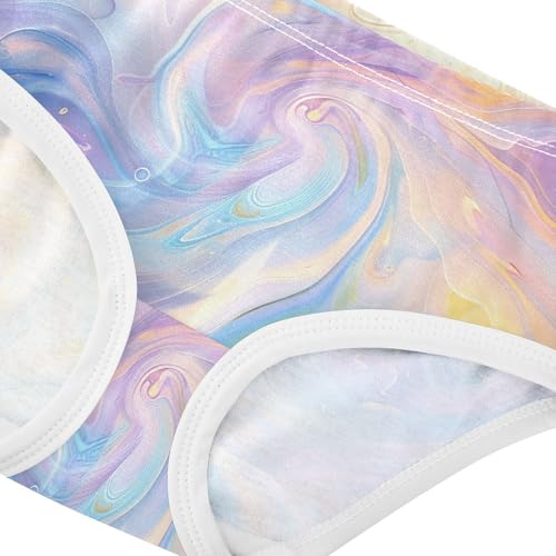Colorful Swirls Vortexes Little Girl Panties Toddler Underwear Floral Cotton Fun Kids Briefs Undies 2t4