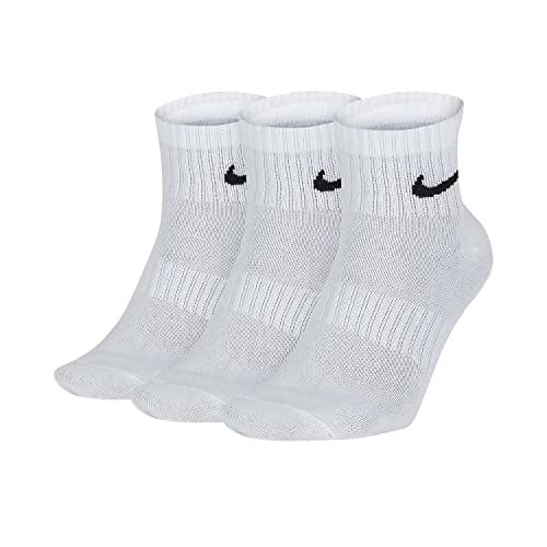 Nike U Nk Everyday Ltwt Ankle 3pr Calcetines, white/ black, XL Unisex adulto