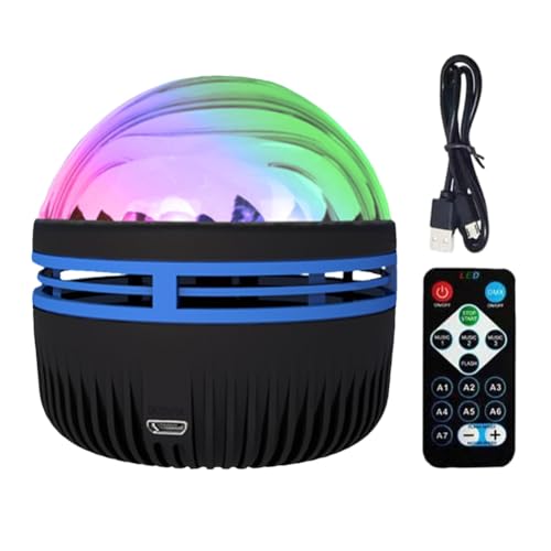 Qussedser Lámpara de Proyección LED con Luz de Auroras Boreales, Control Remoto, Recargable por USB, Luz Ambiental Colorida, Decoración