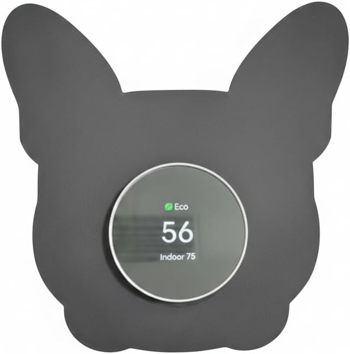 Thermostat Wall Plate – Compatible with 2020 Round Smart Thermostat (Model G4CVZ) – Trim Kit Cover Accessory – Easy Installation – Cartoon Dog Design
