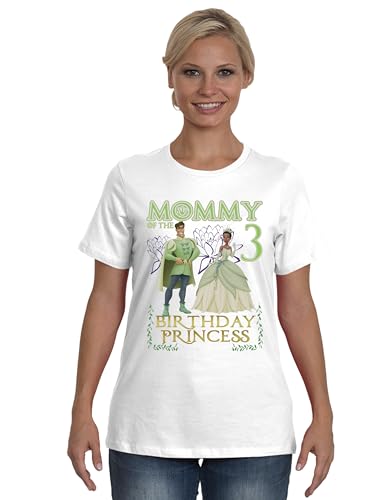 Party Shop Customizable Shirts for a Princess, Frog Themed Birthday. Add Any Name and Age. Family Matching Shirts. White3