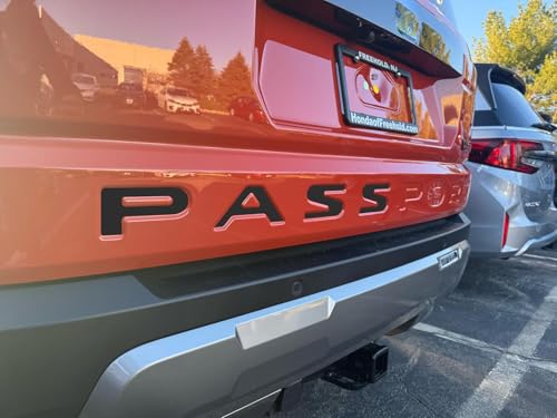 Image of Rear Inserts Tailgate Letters fit 2025 2026 Compatible with Passport Models, 3D Raised & Strong Adhesive Abs Plastic Rear Emblems Decals Letters, NOT Thin Decals- Matte Black