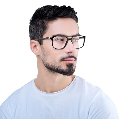 Image of Persol mens Po3329v Greta Aviator Prescription Eyewear Frames