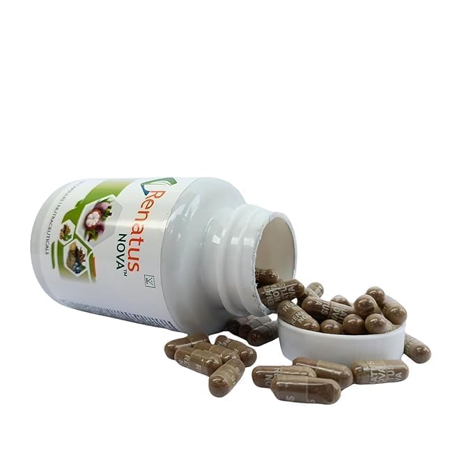 Image of Nova Capsules for Wellness - Nutra-ceuticals - Renatus Nova Capsule with 12 Natural Ingredients - 120 Capsules - (Pack of 1) for Well-Being
