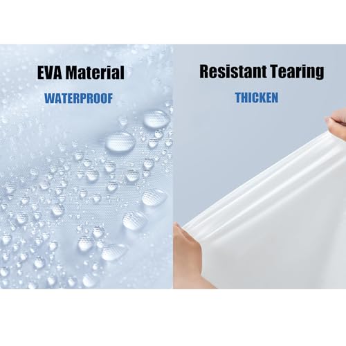 Image of Reusable Raincoats for Adults, 2 Pcs Rain Ponchos Emergency for Women Men with Hood and Drawstring