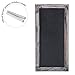 MyGift Large Torched Wood Wall Hanging Chalkboard Sign with Metal Accent Corners, 25 x 12