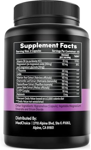 Miniatura 6 de MEDCHOICE Paquete de suplemento de cúrcuma y jengibre (240 unidades), melatonina del sueño (90 unidades) y cerebro nootrópico (60 unidades)  Trío de