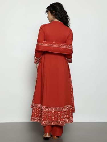 Image of Vbuyz Women'S Cotton Floral Print Straight Stitched Kurta Pant With Dupatta