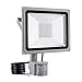 Produktbild 100W LED Strahler mit Bewegungsmelder 10000LM superhell LED Fluter IP65 wasserdicht Flutlichtstrahler Aluminium Scheinwerfer Licht Wandleuchte für Garten Garage Sportplatz [Energieklasse A+]