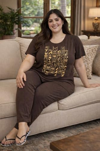 Image of In Love Women's Plus Size Longline T-Shirt with Side Pocket, 3 /4 Sleeve, Crew Neck