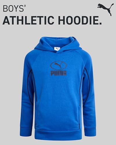 PUMA Boys Hoodie - Athletic Performance Fleece Pullover hoodies for Boys - Cozy Soft Graphic Kids Sweatshirt (Sizes: 8-20)2
