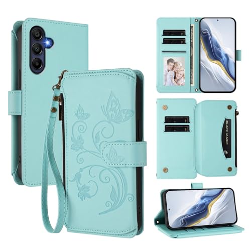 Étui cuir Samsung Galaxy S26 Edge menthe pour sécuriser vos déplacements