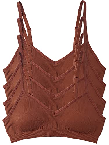 Image of Kalon Women's 4 Pack Demi Padded Bralette Wireless Comfortable Bra