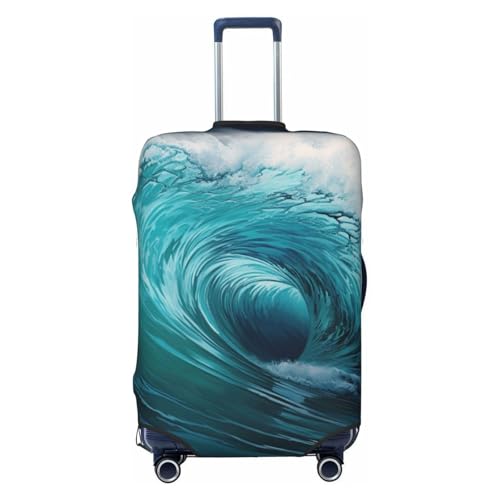Beautiful ocean waves Print Elastic Washable Baggage Protector Universal Suitcase Cover Travel Luggage Cover