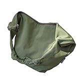 [YIJOFU] トートバッグ 大容量 キャンバス ショルダー レディース メッセンジャー 肩掛け 斜めがけ ファスナー付き 無地 大きめ 軽量 ポケット付き おしゃれ (グリーン)