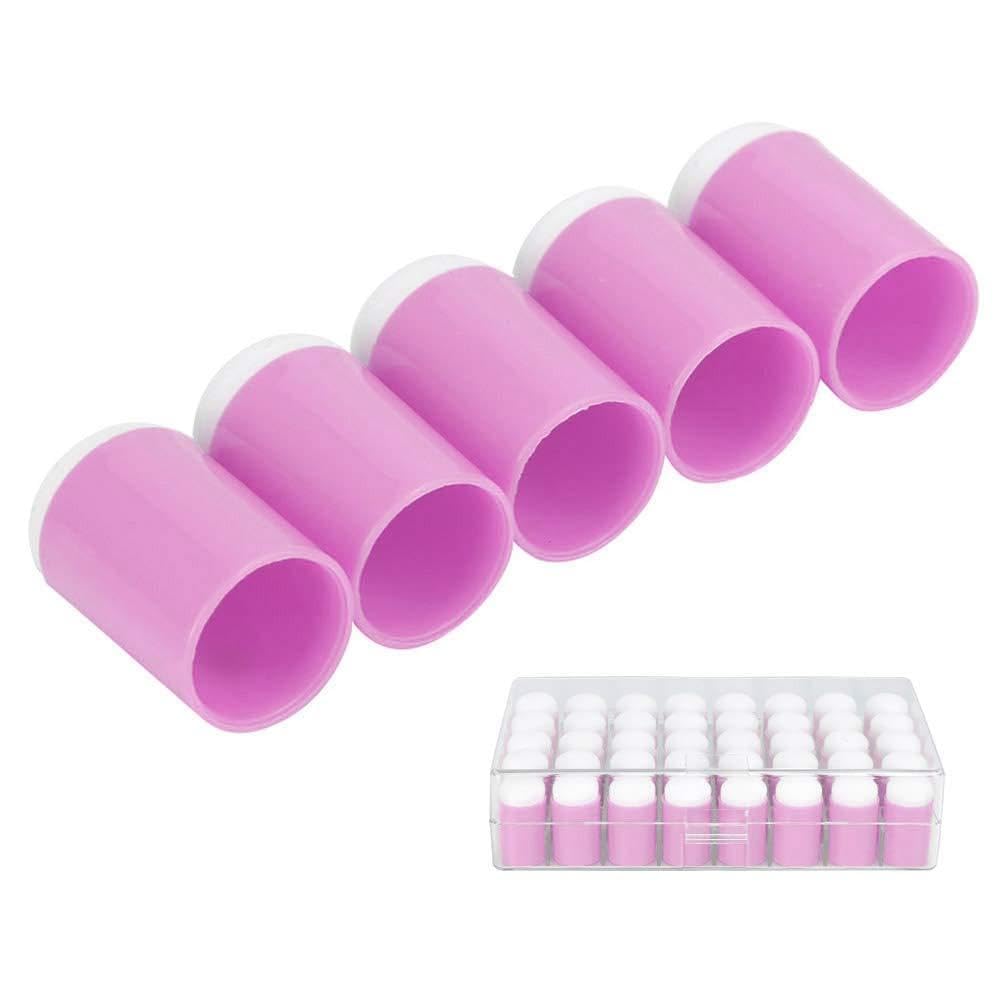 Art Ink Stamping Craft Drawing Finger Sponge Practical Finger Sponge Daubers Art Craft Drawing Handson Ability for Finger Painting (Pink)