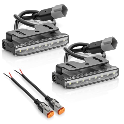 LED-MARTIN 2er Set GX1700 - Rückfahrscheinwerfer - 1700lm - besonders flach - 12V/24V - ECE-R148 Typenprüfung - 100% zulässig (350mm Kabel mit DEUTSCH-DT Stiftgehäuse 2 Stück)