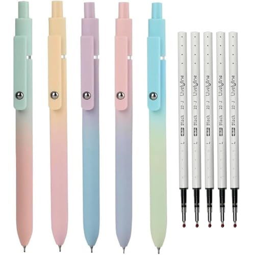sencoo 10 pack bolígrafos de gel negro punta fina 0.7 mm miniatura 1