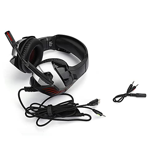 Mtlavishness Schwarzes Rotes Gaming Headset