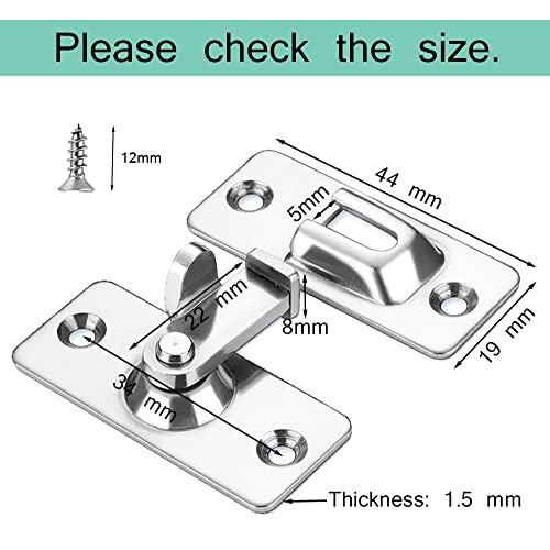 Image of MINI Size 90 Degree Door Latch Sliding Screen Door Latch Barn Door Lock Hasp Latch Clasp Lock Pocket Door Locks and Latches