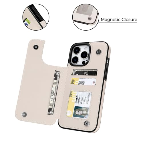Image of uCOLOR Compatible with iPhone 12 /12 Pro 6.1 inch Wallet Case with Card Holder Slot Folio Flip PU Leather Kickstand Double Magnetic Clasp and RFID Blocking Design Cover (Dune Mirage Checkered)
