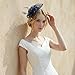 C.Garopl Accessories Fascinators Hats Women Vintage Wedding Fashion Headband Clip Church Cocktail Dresses Headwear Tea Party (025-Navy)