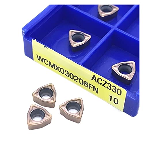 Metal indexable Turning Blade 10PCS WCMX030208FN Insert CNC Turning Lathe Cutting Tool
