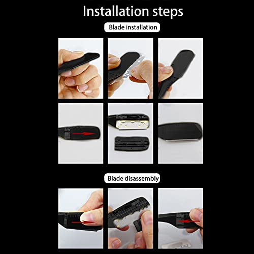 Razor Professional Foldable Straight Razor Barber Men's Razor Shaver Plating Blade Holder Razor Holder For Precise Beard Wet Shave(Galvanized Black) #TOP5