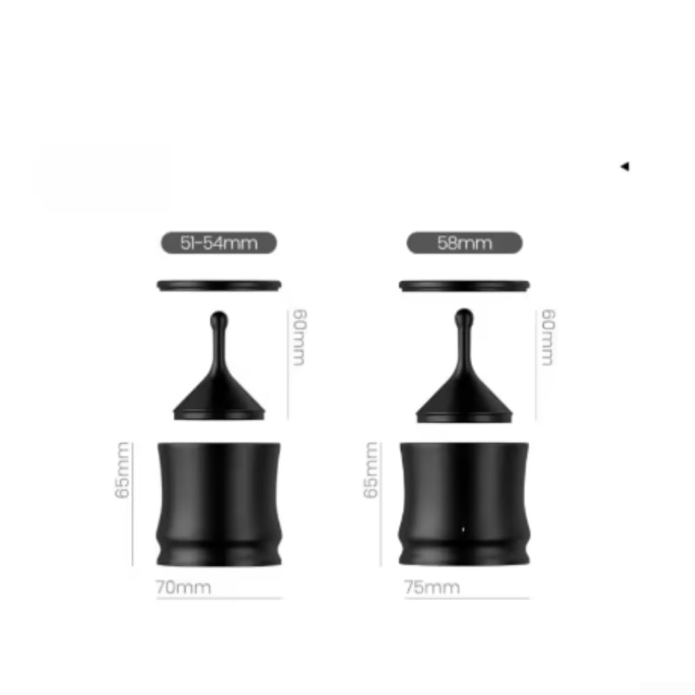 Taza de café para trituradora de café para receptor de espresso, construcción de aluminio con dispensador de baja resistencia, compatible con modelos de amoladora de 51 54 58 mm
