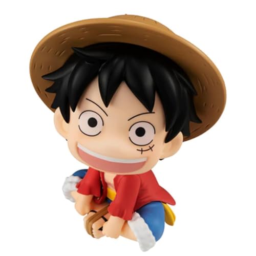 Image of FUNFOB Luffy Action Figure Height -12cm Collectible for Anime Fans Manga Weeb PVC Multicolour | Luffy Look Up