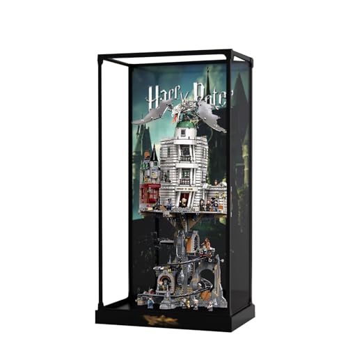 Acrylic Display Case for Lego 76417 Gringotts Harry Potter Wizarding Bank?Dustproof Box, Storage Box, Transparent Box, Display Box Compatible with Lego 76417?Only Case, No Model (Option 2 Painted)