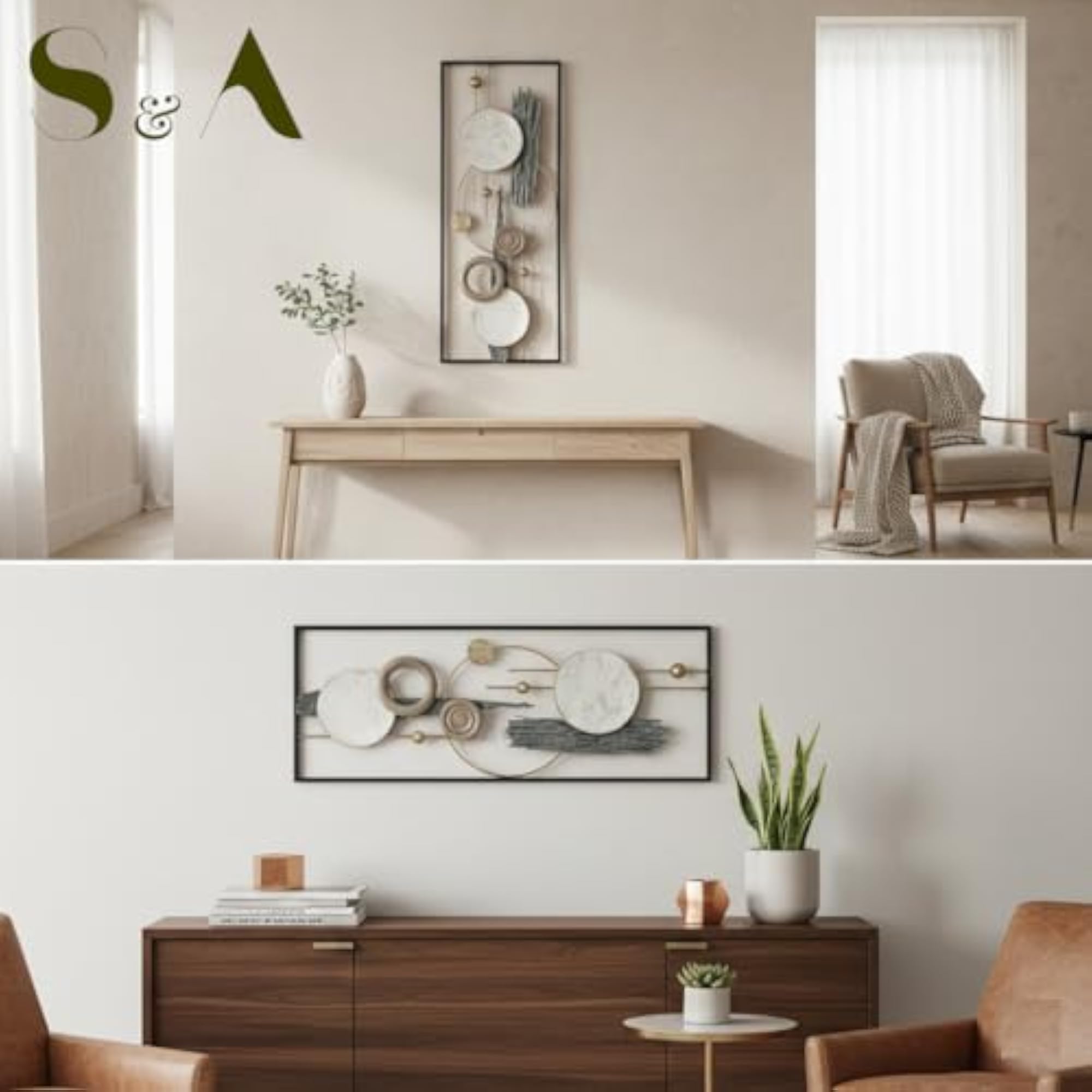 Modern Abstract Metal Wall Art Home Decor Panel