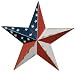 Dimensional Steel Metal Barn Star, 12-inch, Distressed Americana Flag Finish by Home Collection