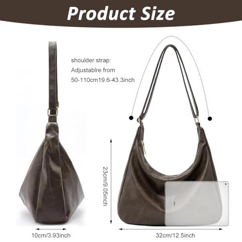PALAY Hand Bag for Women Fashion Check Pattern Crossbody Bag with Detachable Shoulder Belt, Fashion Bucket Bag Daily Versatile Bucket Bag for Women 3