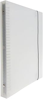 パンダファミリー バインダー リングバインダー 金具リング ポリプロピレン シンプル 無地 半透明 クリアホワイト バンド付き A4 30穴