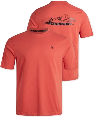 Spyder Mens T-Shirts - Soft Cotton Blend Crew Neck Short Spyder Mens T-Shirts - Soft Cotton Blend Crew Neck Short