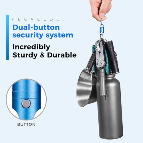 Image of FEGVE Strong Magnet Quick Release Keychain Connector | Anti-fall,Double-Pin Lock Mechanism,360 Rotatable,One-handed Operation
