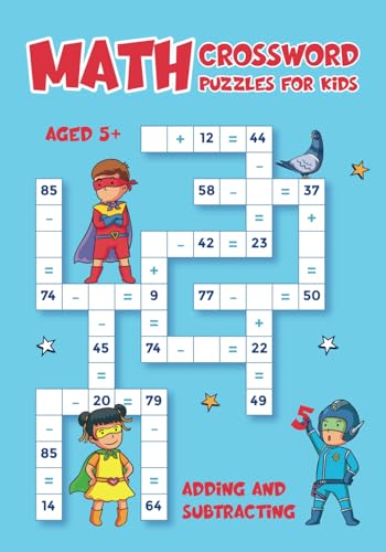 Math Crossword Puzzles for Kids: Math Criss Cross Adding and Subtracting Activity Books for Kids Aged 5+ image 2