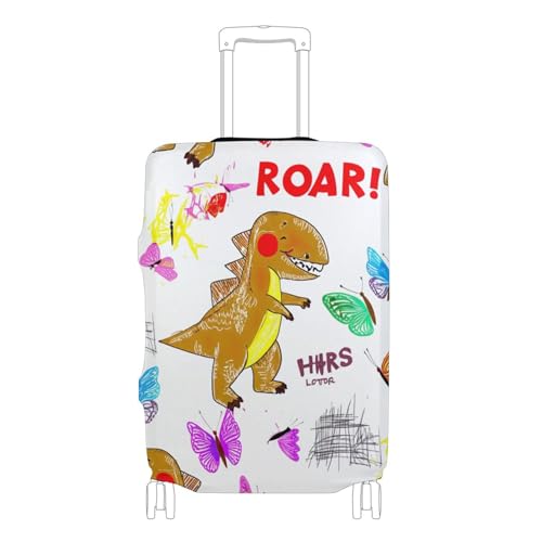 Joisal Suitcase Covers Luggage Protector Cute Cute Cartoon Dinosaur Smile Protection Aesthetic Vacation Essentials Suitcase Sleeve, M, Fits 22-24 Inch Case