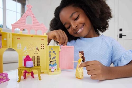 Mattel JDP54 Disney Princess Toys, Belle Stackable Castle Doll House Playset thumb #1