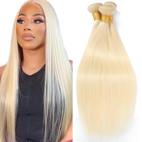 Blonde Bundles Human Hair 613 Straight Bundle 18 20 22 Inch Blonde Loose Wave 3 Bundles Brazilian Unprocessed Remy Hair Extensions 300g