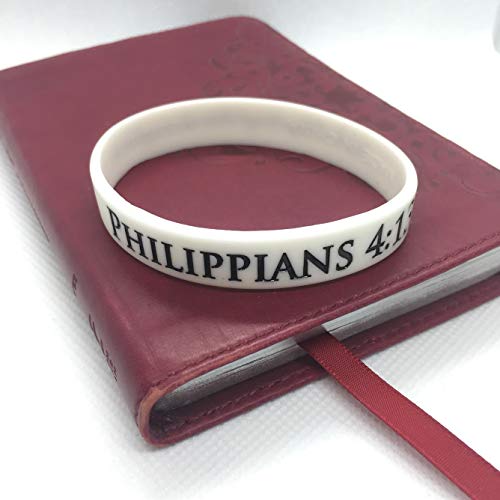 Reminderband - Philippians 4:13 100% Silicone Wristband - Silicone Rubber Bracelet - Christian Religious Events, Gifts, Support, Causes, Fundraisers, Awareness - Men, Women, Kids (Medium) #TOP1