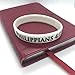 Reminderband - Philippians 4:13 Silicone Bracelet for Women & Men – Reversible Bible Verse Wristband – Christian Rubber Bracelet Motivational Rubber Bracelets White Color, Large Size