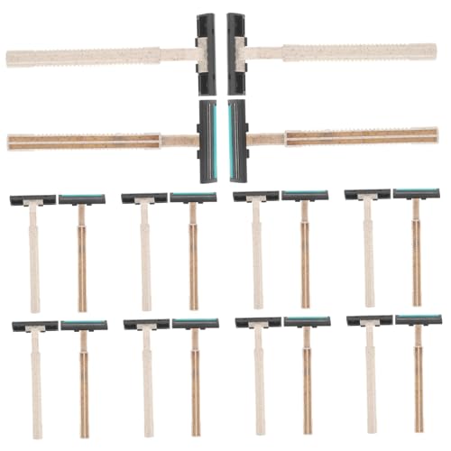 DECOMELODY 20セット旅行用剃?刀 入り ポータブル手動シェーバー 茶道 剃り用具 お手入れ簡単な男女兼用体毛剃り器 剃?クリーム付き